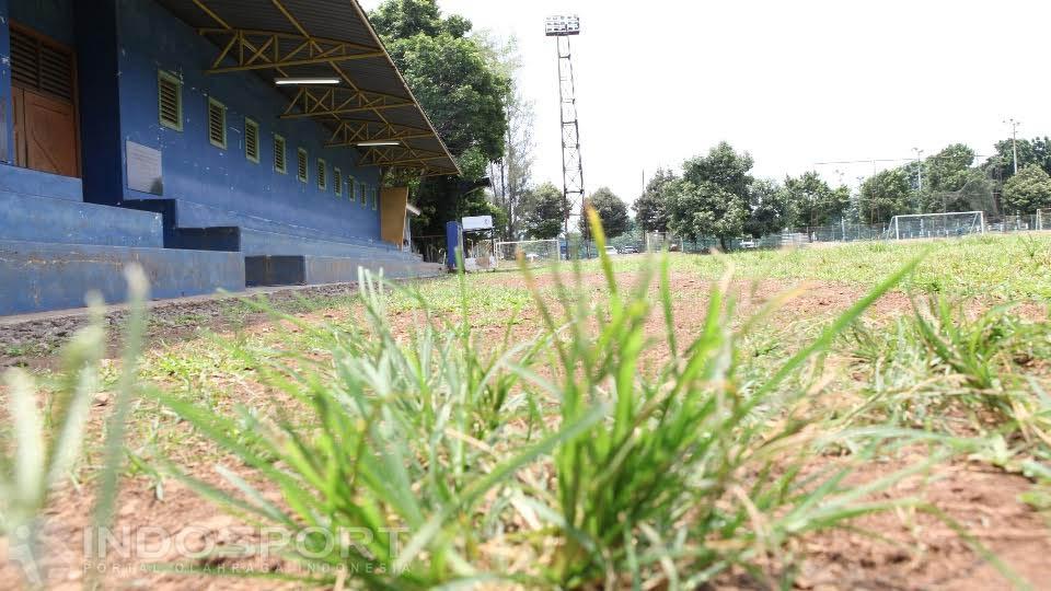 Kondisi rumput juga memprihatinkan karena terlihat rusak dan mulai memanjang.